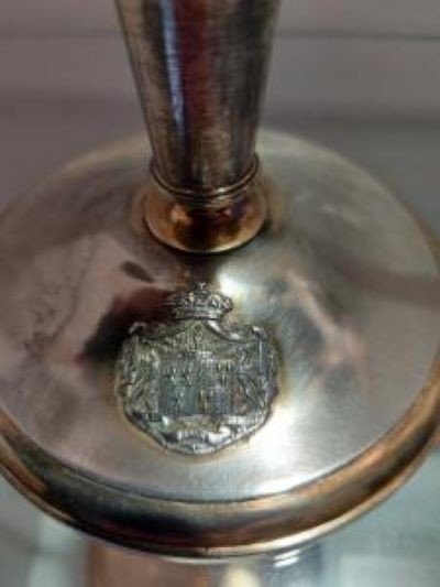 Candelabri in argento blasone Talleyrand Francia 1830-photo-2